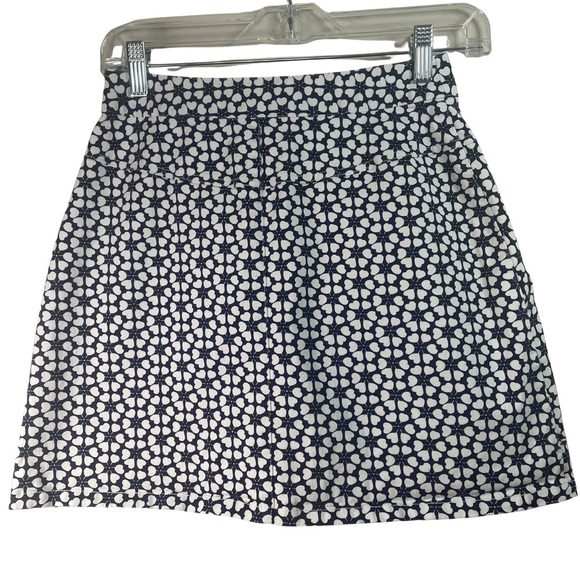 Rebecca Minkoff Navy and White Geometric Mini Skirt - Picture 2 of 9